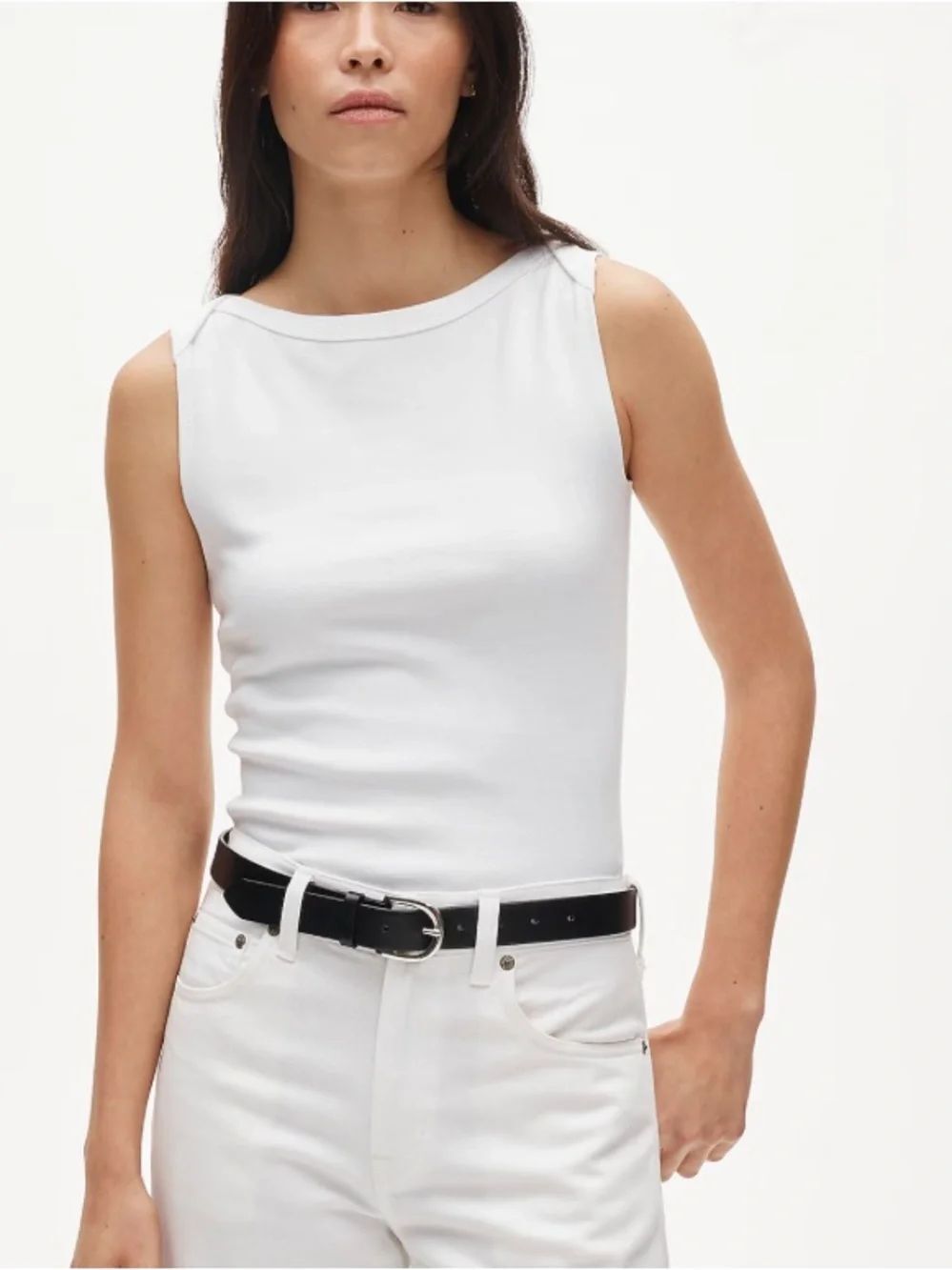 J. Crew Perfect-Fit Boatneck Tank Top White Women’s Small